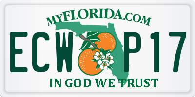 FL license plate ECWP17