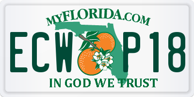 FL license plate ECWP18