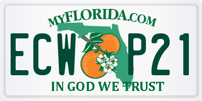 FL license plate ECWP21