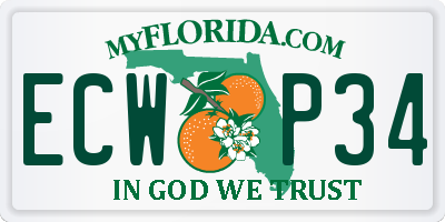 FL license plate ECWP34