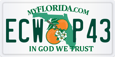 FL license plate ECWP43