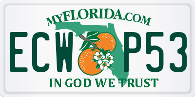 FL license plate ECWP53
