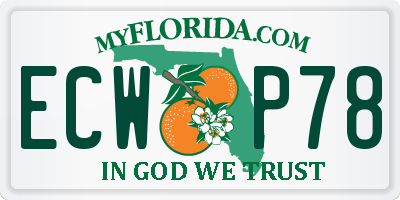 FL license plate ECWP78