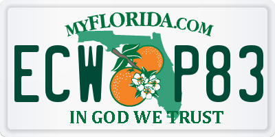 FL license plate ECWP83