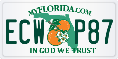 FL license plate ECWP87