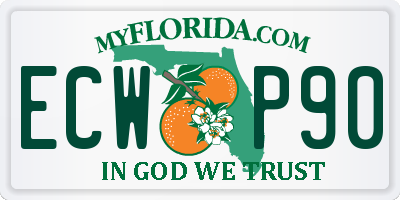 FL license plate ECWP90