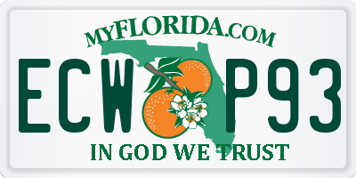 FL license plate ECWP93