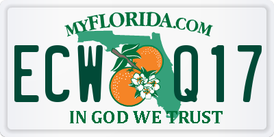 FL license plate ECWQ17