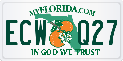 FL license plate ECWQ27