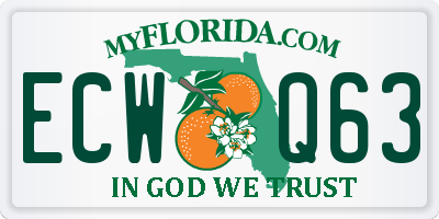FL license plate ECWQ63