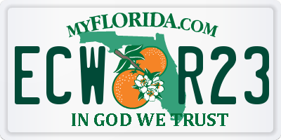 FL license plate ECWR23