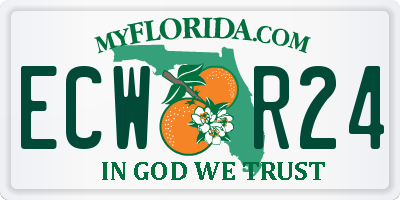 FL license plate ECWR24