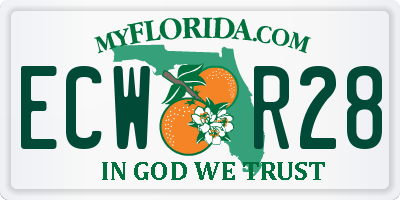 FL license plate ECWR28