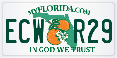 FL license plate ECWR29