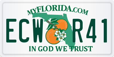 FL license plate ECWR41
