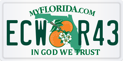 FL license plate ECWR43
