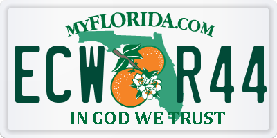 FL license plate ECWR44