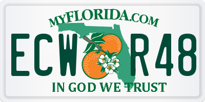 FL license plate ECWR48
