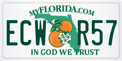 FL license plate ECWR57