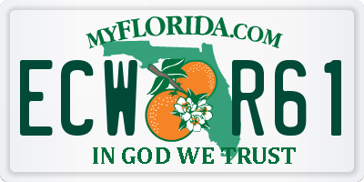 FL license plate ECWR61