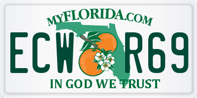 FL license plate ECWR69