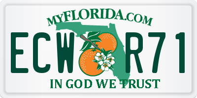 FL license plate ECWR71
