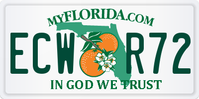 FL license plate ECWR72
