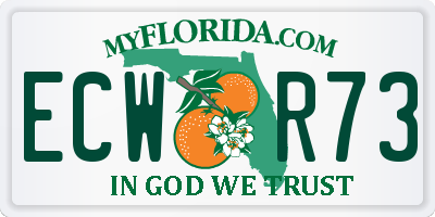 FL license plate ECWR73