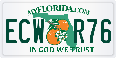 FL license plate ECWR76