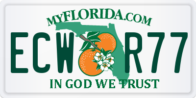 FL license plate ECWR77