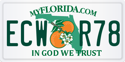 FL license plate ECWR78
