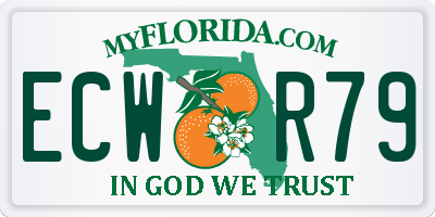 FL license plate ECWR79