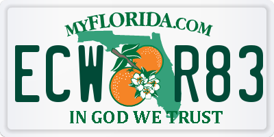FL license plate ECWR83