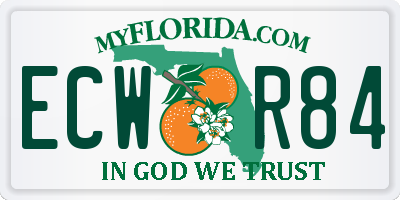 FL license plate ECWR84