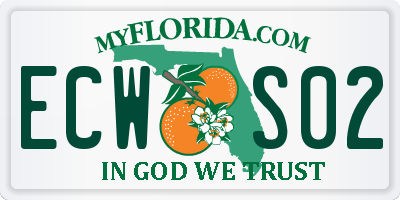 FL license plate ECWS02