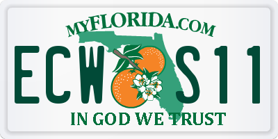 FL license plate ECWS11