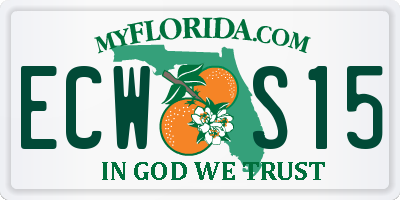 FL license plate ECWS15