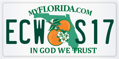 FL license plate ECWS17