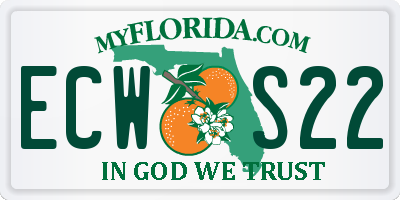 FL license plate ECWS22