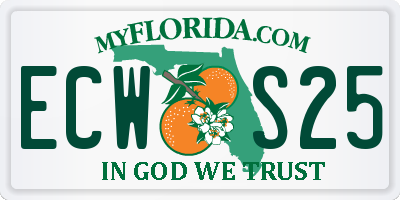 FL license plate ECWS25