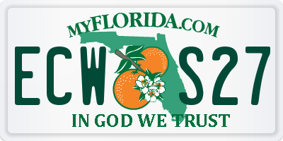FL license plate ECWS27