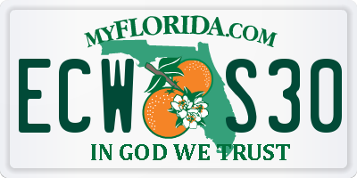 FL license plate ECWS30