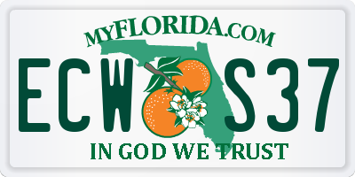 FL license plate ECWS37