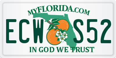 FL license plate ECWS52