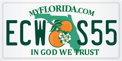 FL license plate ECWS55