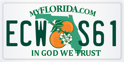 FL license plate ECWS61