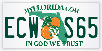 FL license plate ECWS65