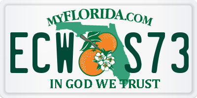 FL license plate ECWS73