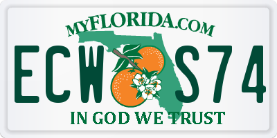 FL license plate ECWS74