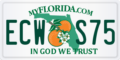 FL license plate ECWS75